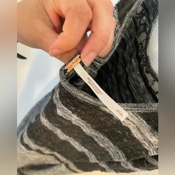 Free people hazy days, space dyed grey and lace Maxi dress, Size small - Picture 10 of 11